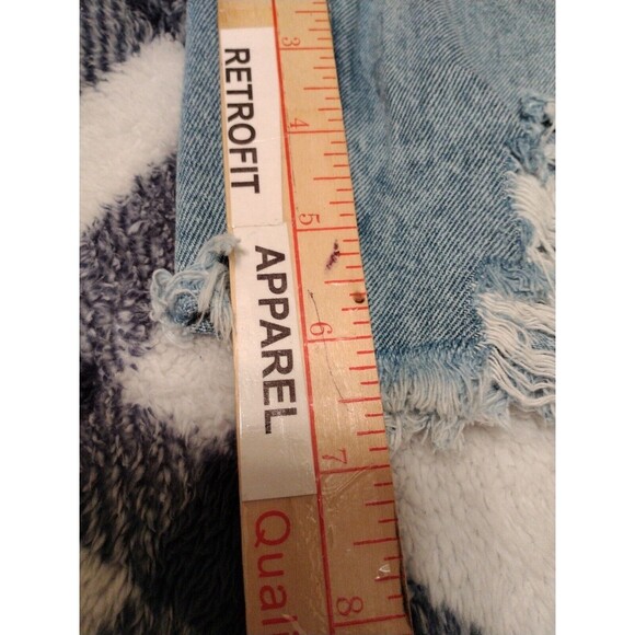 Madden NYC Jean Shorts Women's XL15 Blue Distressed Cut-Off Y2K Denim 36"Wx6" - Picture 13 of 14